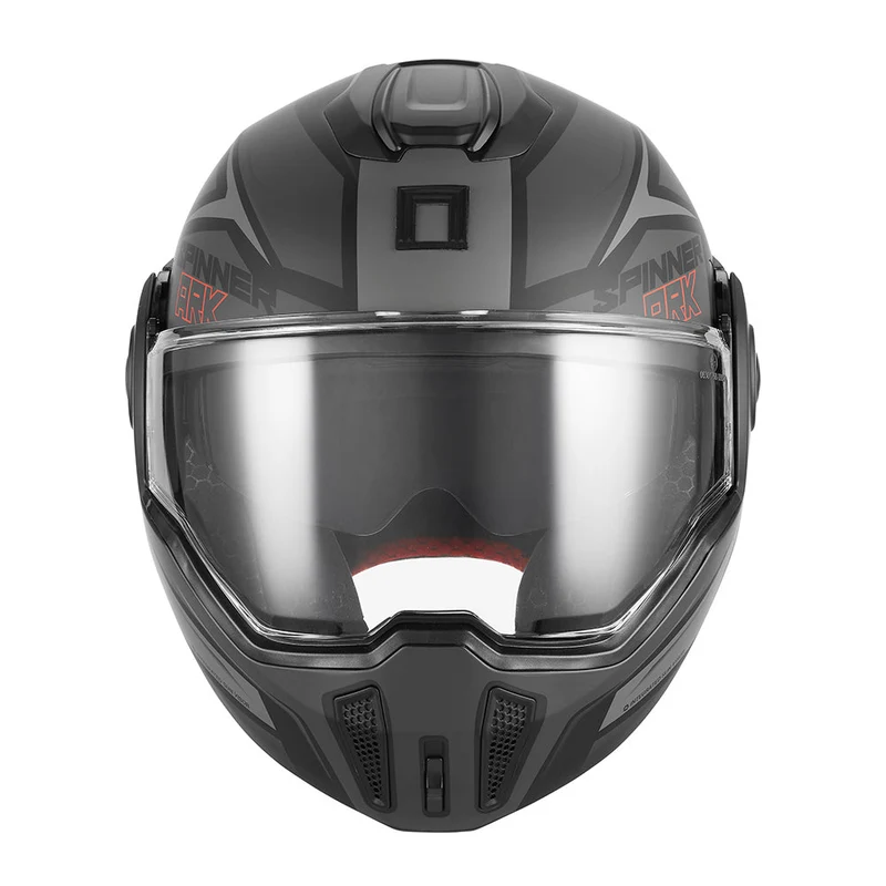 Casque Moto Modulable Réversible Spinner Ark Noir Mat Rouge | NOX