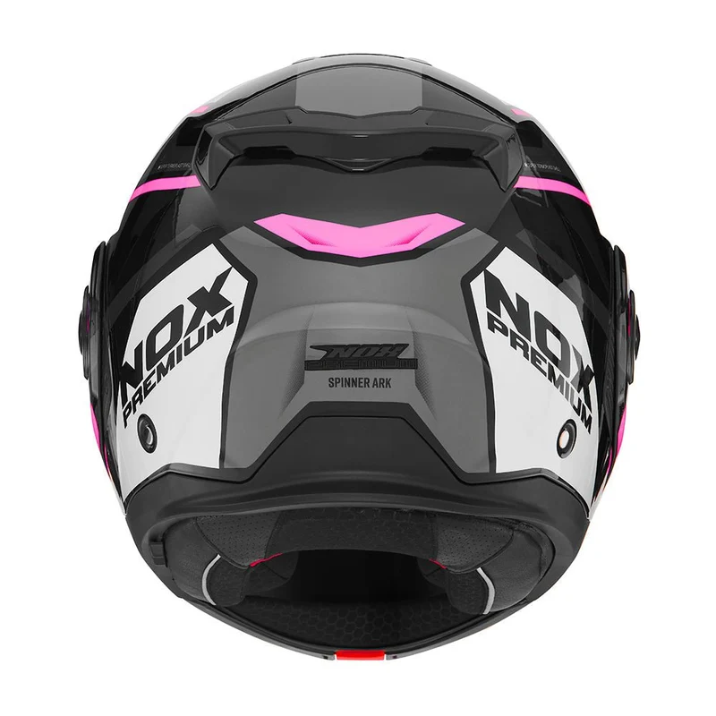 Casque Moto Femme Modulable Réversible | NOX Spinner Ark Blanc Rose