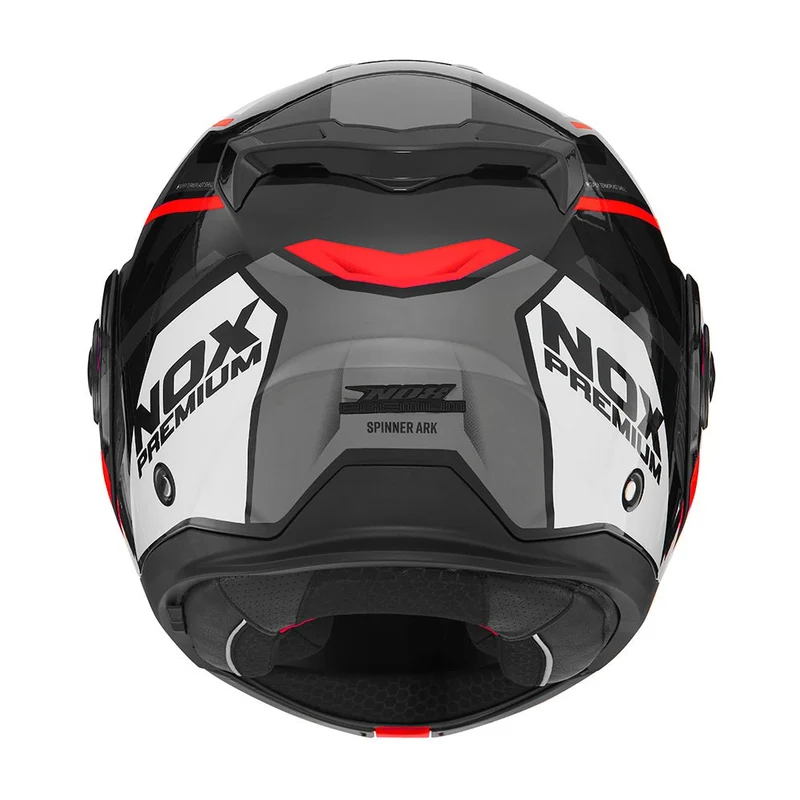 Casque Moto Modulable Réversible Spinner Ark Blanc Rouge | NOX