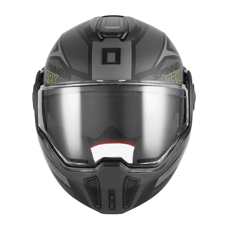 Casque Moto Modulable Réversible Spinner Ark Noir Mat Jaune | NOX