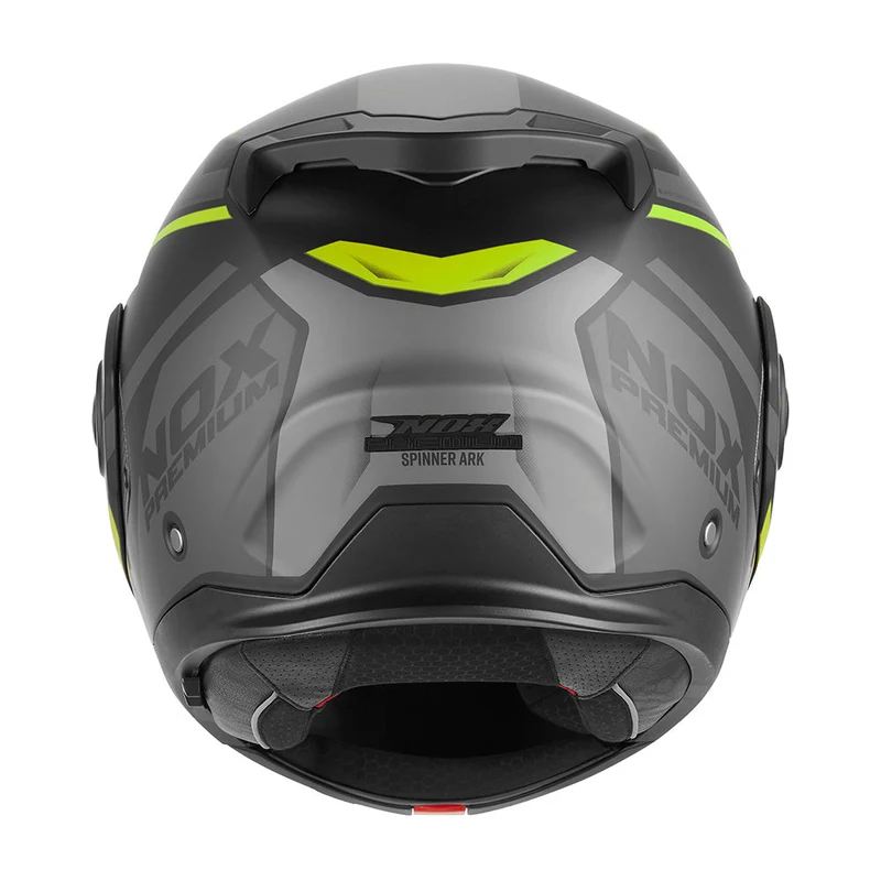 Casque Moto Modulable Réversible Spinner Ark Noir Mat Jaune | NOX