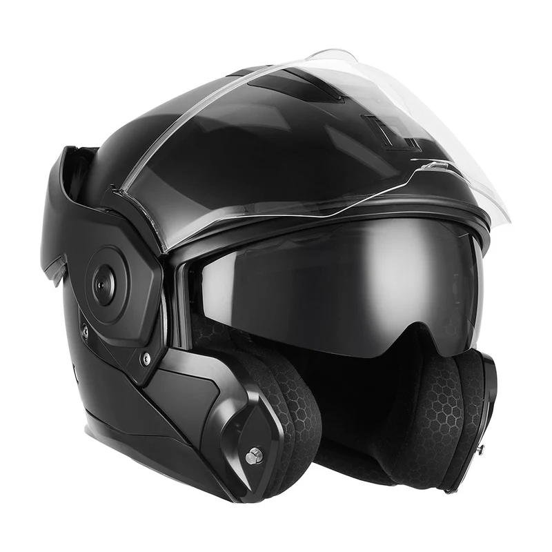 Casque Moto Modulable Réversible Spinner Noir Mat | NOX