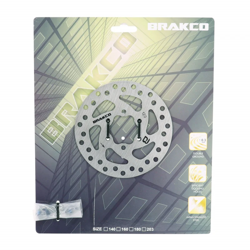DISQUE DE FREIN TROTTINETTE ELECTRIQUE BRAKCO DIAM 120mm 6 TROUS