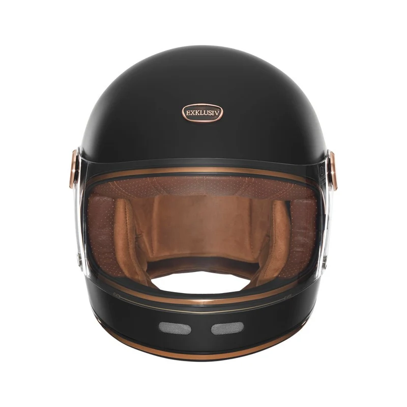 Casque Intégral Duke II Flat Noir Mat/Or — EXKLUSIV