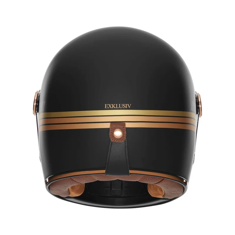 Casque Intégral Duke II Flat Noir Mat/Or — EXKLUSIV