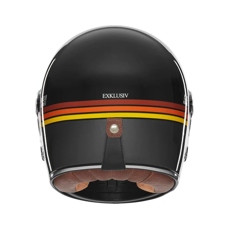 Casque Intégral Duke II Flat Noir Mat/Rouge/Orange/Jaune — EXKLUSIV