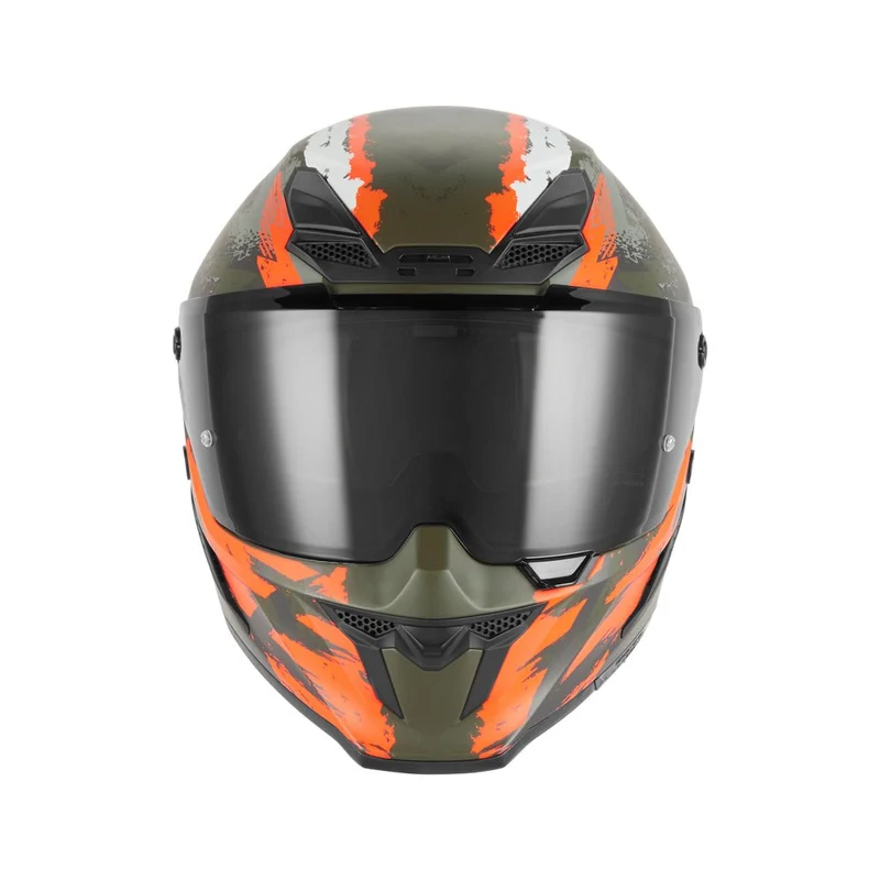 Casque Intégral Goliath Cut'D Kaki Mat/Orange — EXKLUSIV
