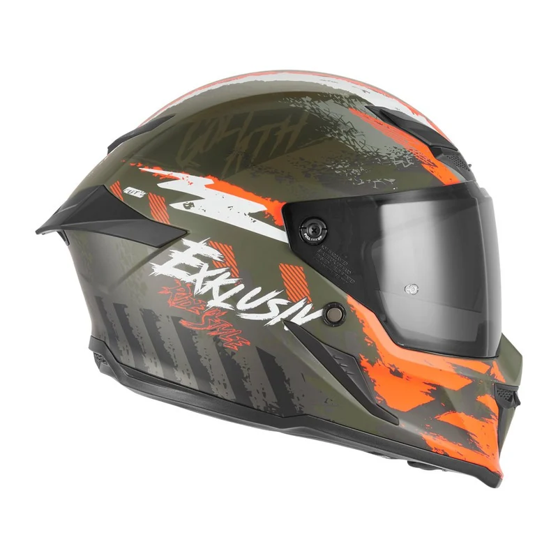 Casque Intégral Goliath Cut'D Kaki Mat/Orange — EXKLUSIV