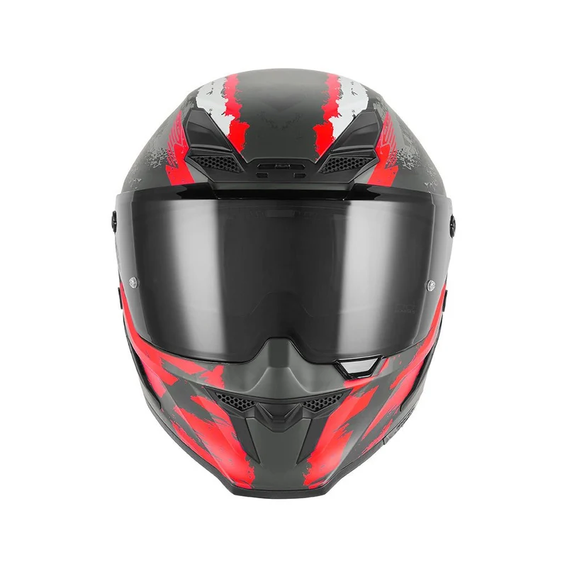 Casque Intégral Goliath Cut'D Noir Mat/Rouge — EXKLUSIV
