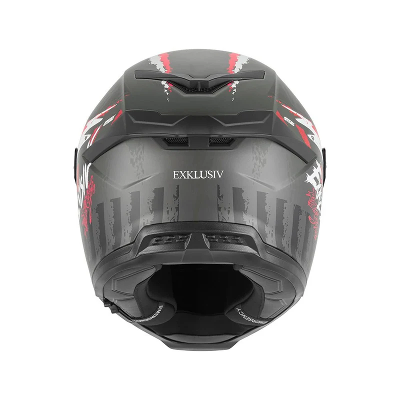 Casque Intégral Goliath Cut'D Noir Mat/Rouge — EXKLUSIV