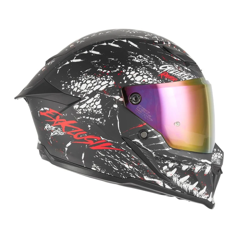 Casque Intégral Goliath Raptor Noir Mat/Rouge — EXKLUSIV