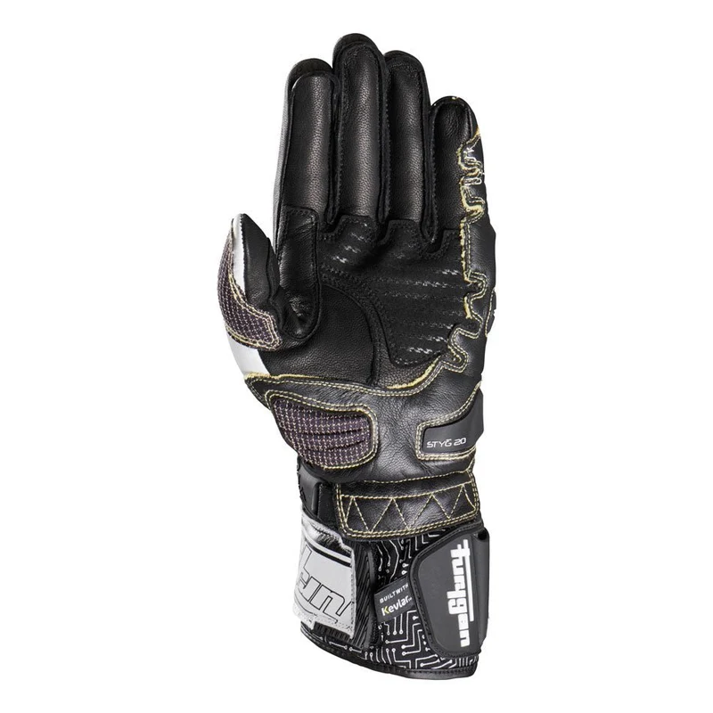 Gants Moto Cuir Homme Furygan STYG20 X KEVLAR® Blanc-Noir | Racing