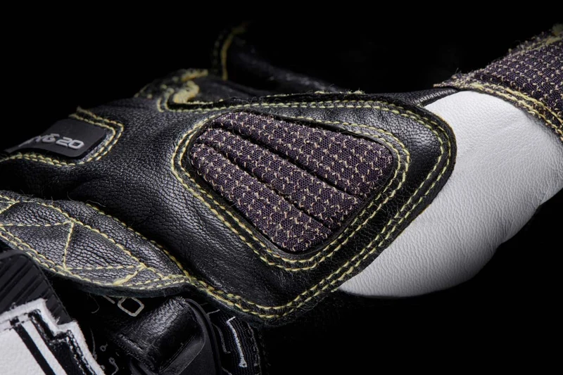 Gants Moto Cuir Homme Furygan STYG20 X KEVLAR® Blanc-Noir | Racing