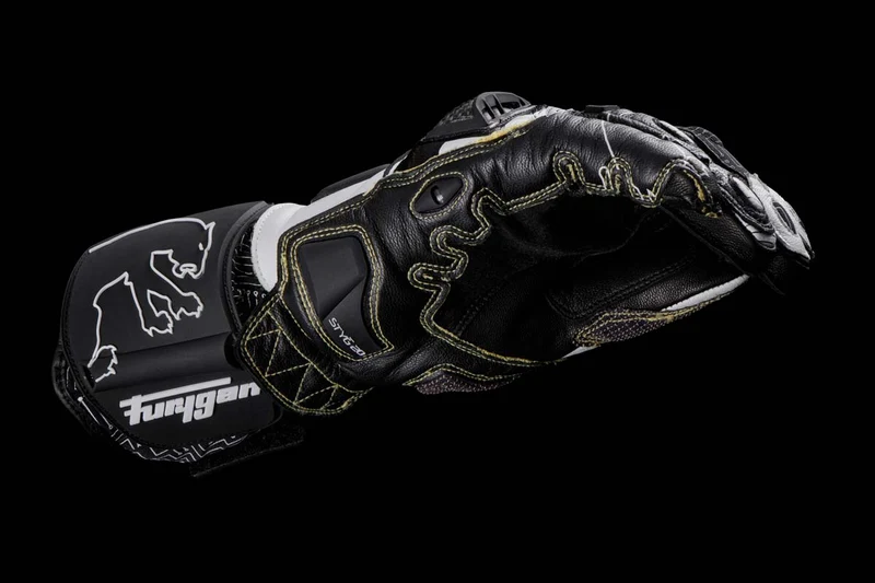 Gants Moto Cuir Homme Furygan STYG20 X KEVLAR® Blanc-Noir | Racing
