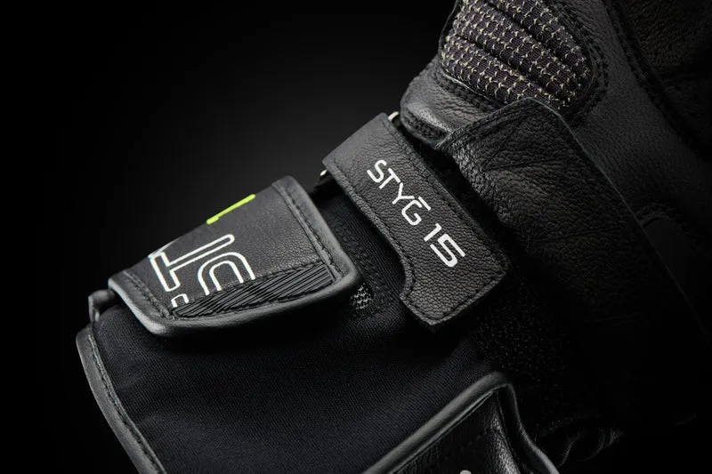 Gants Moto Cuir Homme Furygan STYG15 VENTED Noir-Blanc-Jaune Noir-Blanc-Jaune | Racing