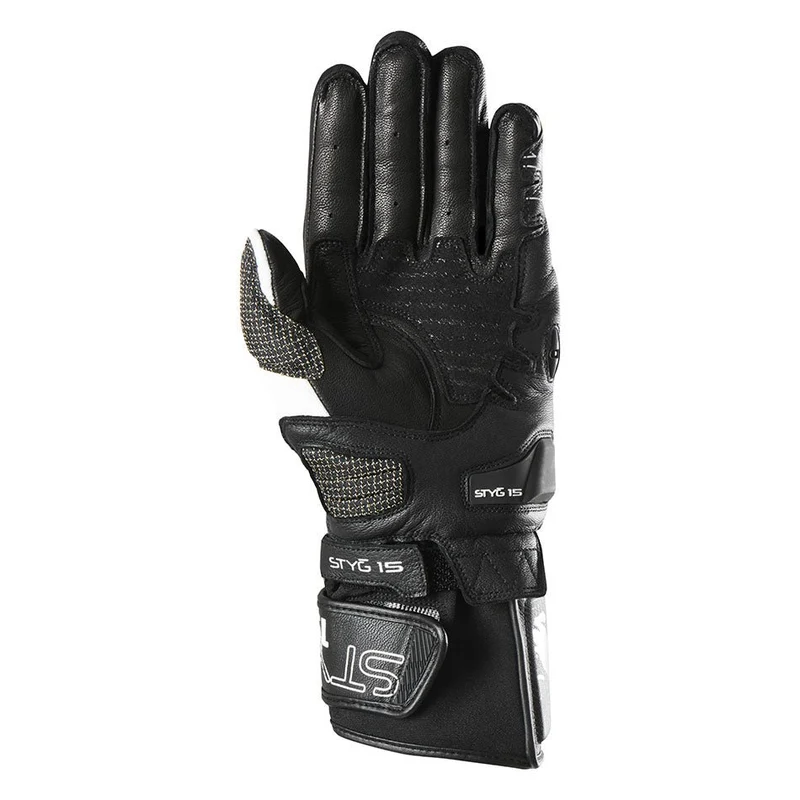 Gants Moto Cuir Homme Furygan STYG15 Noir-Blanc | Racing