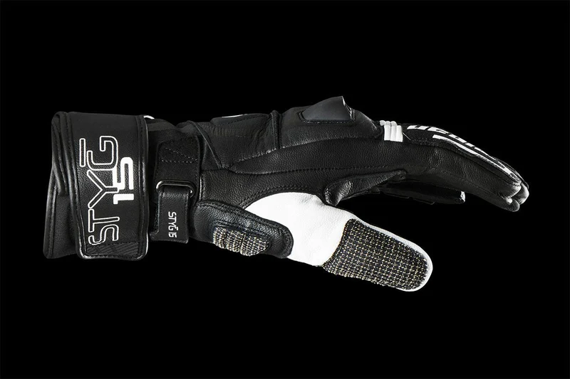 Gants Moto Cuir Homme Furygan STYG15 Noir-Blanc | Racing