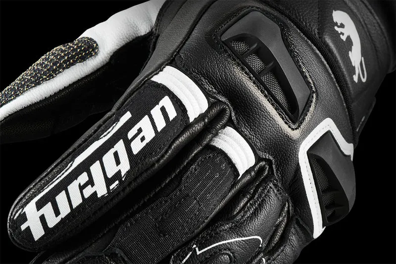 Gants Moto Cuir Homme Furygan STYG15 Noir-Blanc | Racing