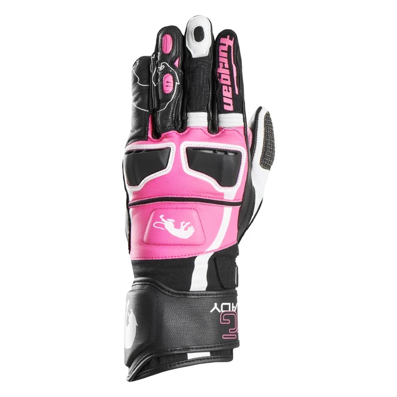 Gants Moto Cuir Femme Furygan STYG15 LADY Noir-Rose | Racing