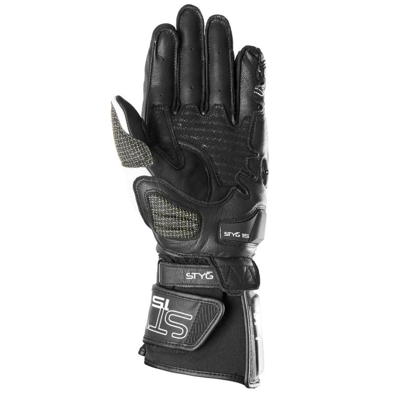 Gants Moto Cuir Femme Furygan STYG15 LADY Noir-Blanc | Racing