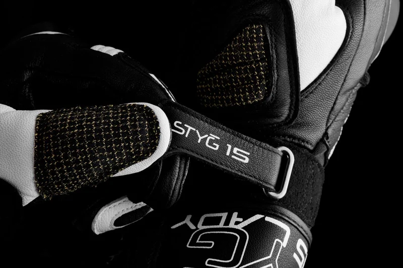 Gants Moto Cuir Femme Furygan STYG15 LADY Noir-Blanc | Racing