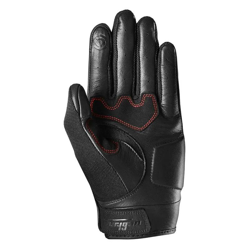 Gants Moto Cuir Homme Furygan SHADE Noir-Rouge | Été