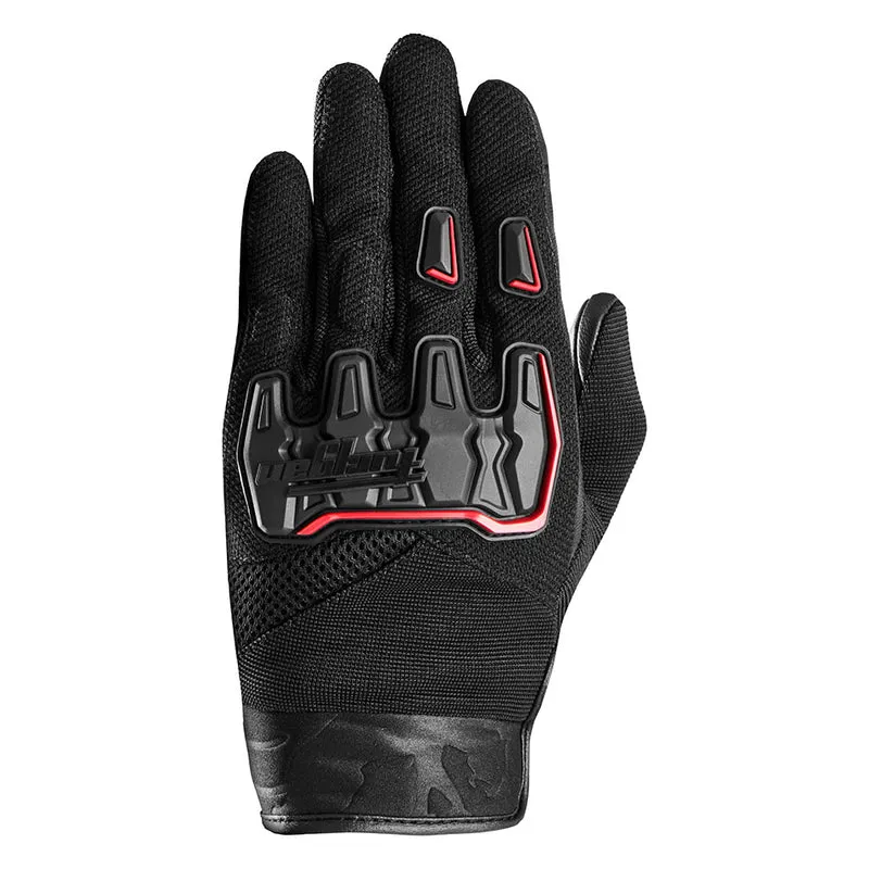 Gants Moto Cuir Homme Furygan SHADE Noir-Rouge | Été