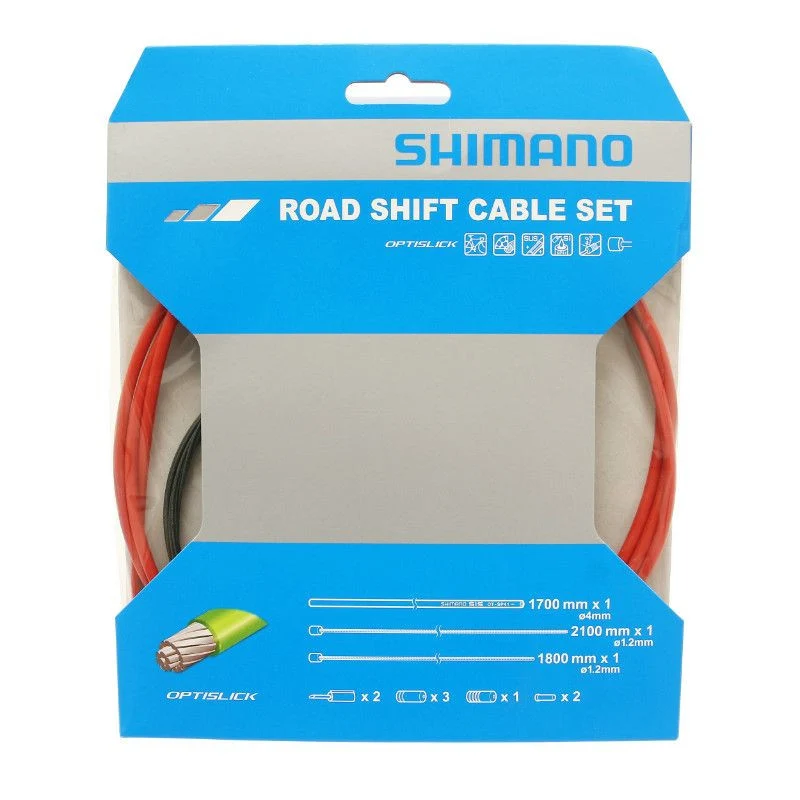 TRANSMISSION DERAILLEUR SHIMANO ROUGE/CABLE OPTISLIK (KIT TRANSMISSION 2CABLES/2 GAINES)