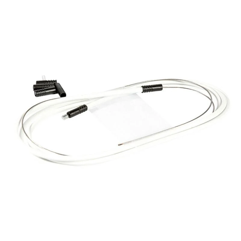 TRANSMISSION DERAILLEUR FIBRAX FCG BLANC/CABLE INOX AVEC EMBOUTS DE GAINE (VENDU A L'UNITE)