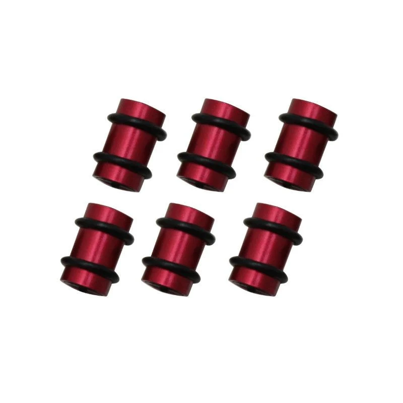 O RING DERAILLEUR VTT ALU ROUGE (KIT DE 6 PIECES)