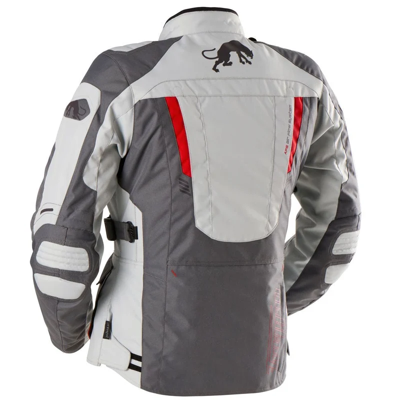 Blouson Moto Femme Furygan APALACHES LADY EVO Gris-Pearl-Rouge — CE AA