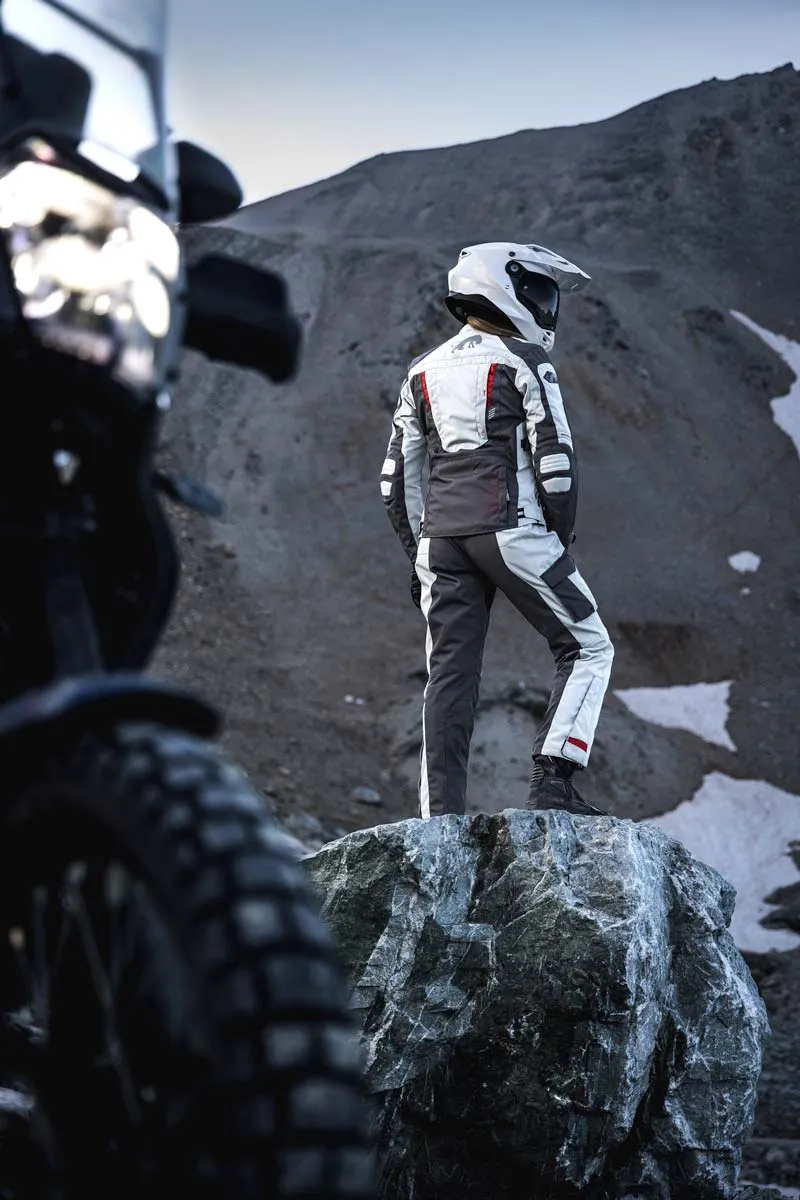 Blouson Moto Femme Furygan APALACHES LADY EVO Gris-Pearl-Rouge — CE AA