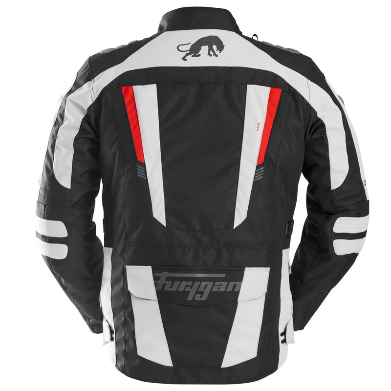 Blouson Moto Homme Furygan APALACHES EVO Noir-Pearl-Rouge — CE AA