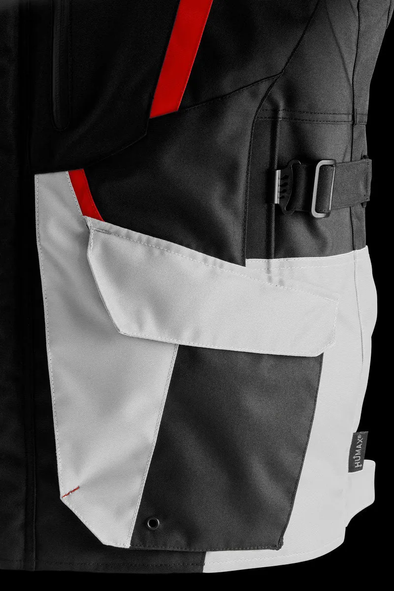 Blouson Moto Homme Furygan APALACHES EVO Noir-Pearl-Rouge — CE AA