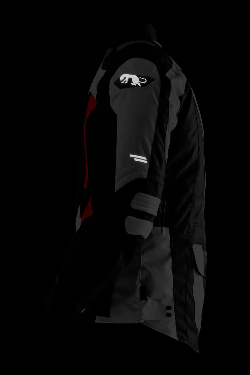 Blouson Moto Homme Furygan APALACHES EVO Noir-Pearl-Rouge — CE AA