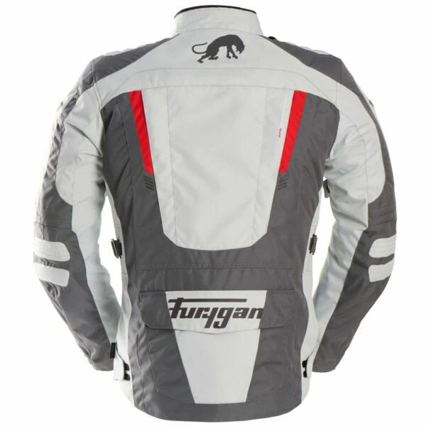 Blouson Moto Homme Furygan APALACHES EVO Gris-Pearl-Rouge — CE AA