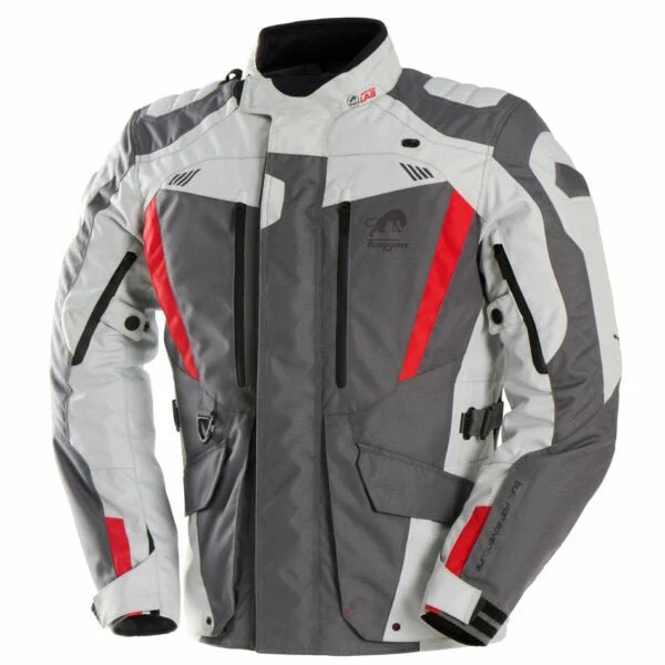 Blouson Moto Homme Furygan APALACHES EVO Gris-Pearl-Rouge — CE AA