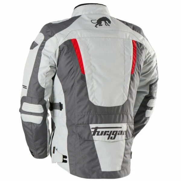 Blouson Moto Homme Furygan APALACHES EVO Gris-Pearl-Rouge — CE AA