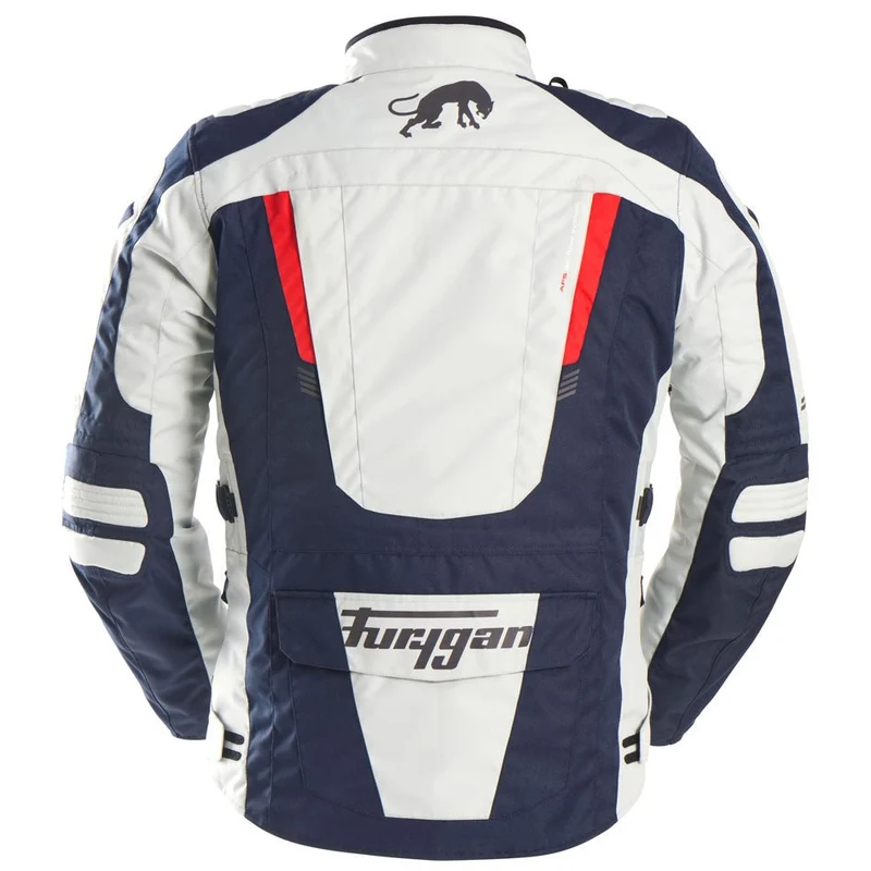 Blouson Moto Homme Furygan APALACHES EVO Bleu-Pearl-Rouge — CE AA