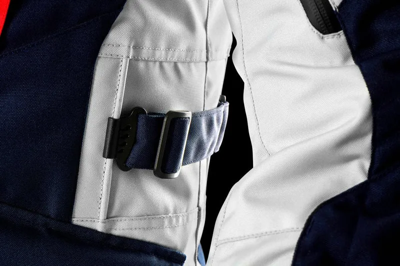 Blouson Moto Homme Furygan APALACHES EVO Bleu-Pearl-Rouge — CE AA
