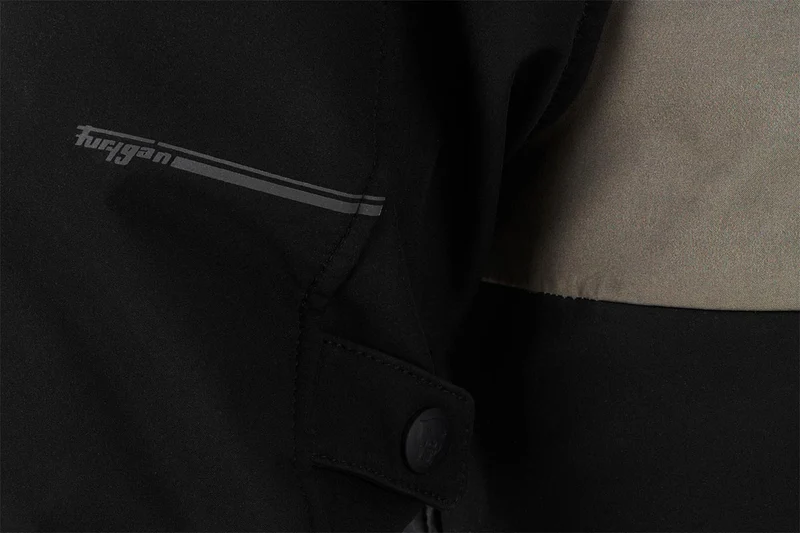 Blouson Moto Homme Furygan ADDAX Noir-Kaki — CE AA
