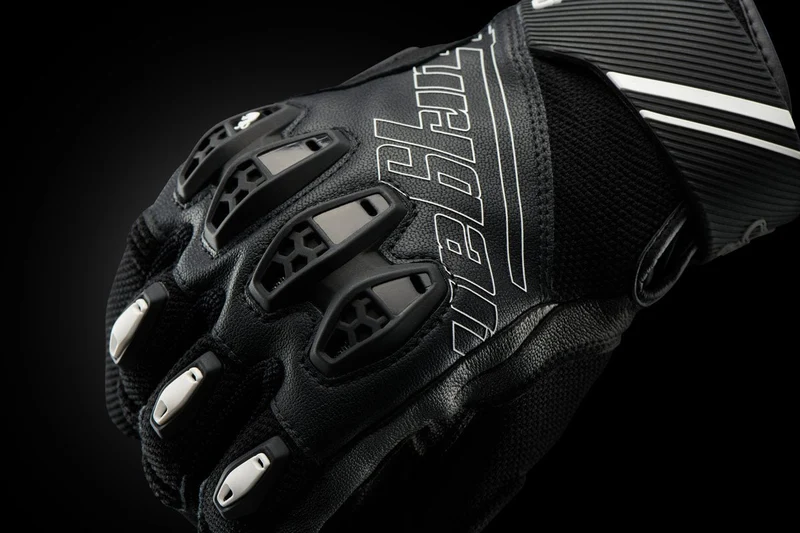 Gants Moto Cuir Homme Furygan VOLT EVO Noir-Blanc | Été
