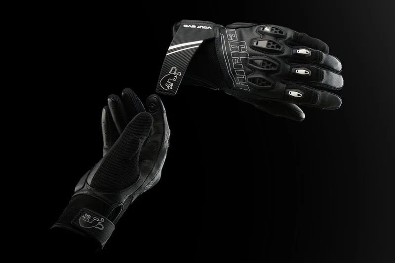 Gants Moto Cuir Homme Furygan VOLT EVO Noir-Blanc | Été