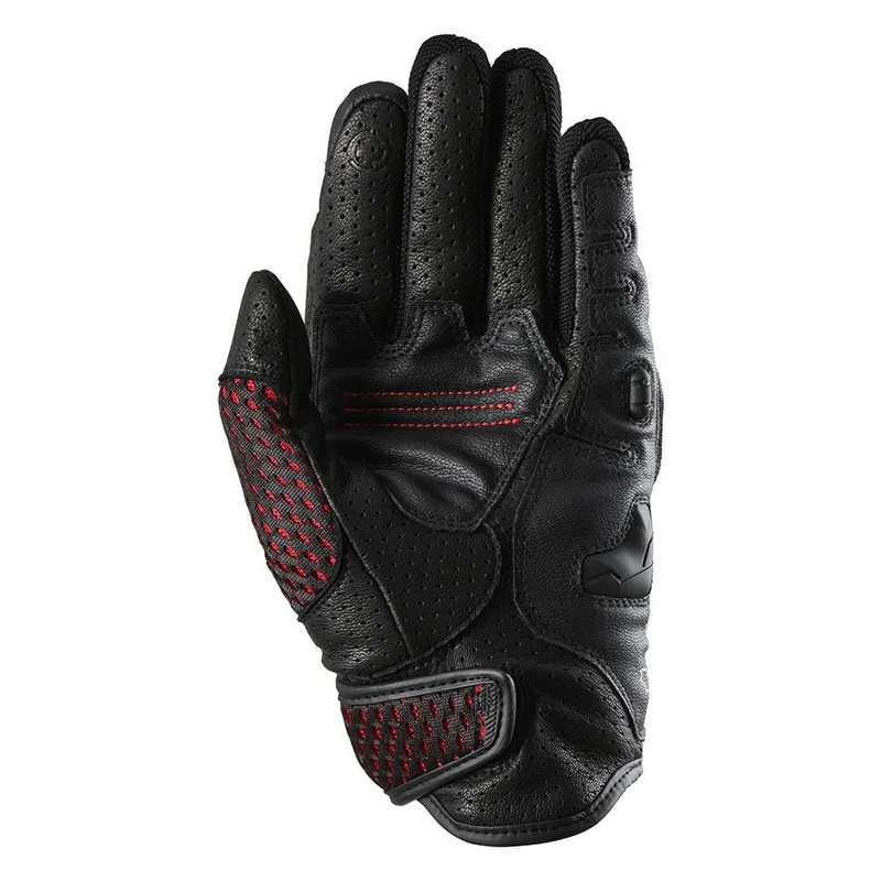 Gants Moto Cuir Homme Furygan TD AIR Noir-Rouge-Blanc | Été