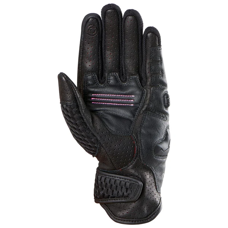 Gants Moto Cuir Femme Furygan TD AIR LADY Noir-Blanc-Rose | Été