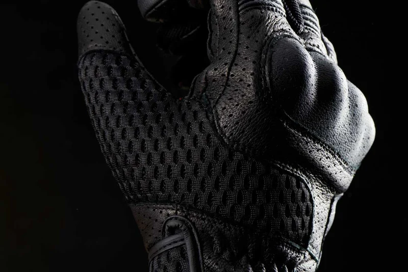 Gants Moto Cuir Femme Furygan TD AIR LADY Noir-Blanc | Été