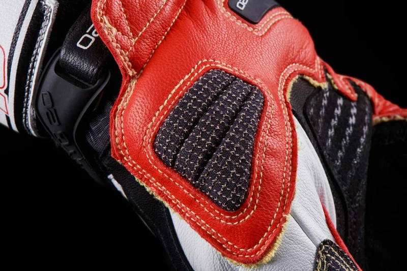 Gants Moto Cuir Homme Furygan STYG20 X KEVLAR® Noir-Blanc-Rouge | Racing