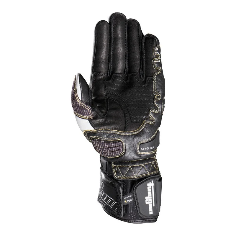 Gants Moto Cuir Homme Furygan STYG20 X KEVLAR® Noir-Blanc | Racing