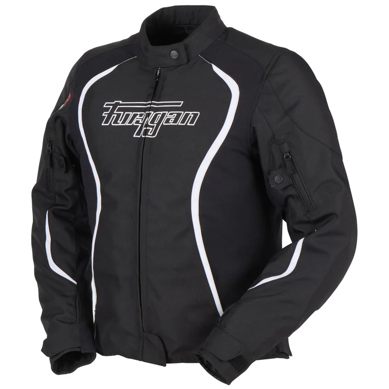Blouson Moto Femme Furygan ODESSA Noir-Blanc — CE AA