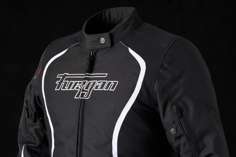 Blouson Moto Femme Furygan ODESSA Noir-Blanc — CE AA